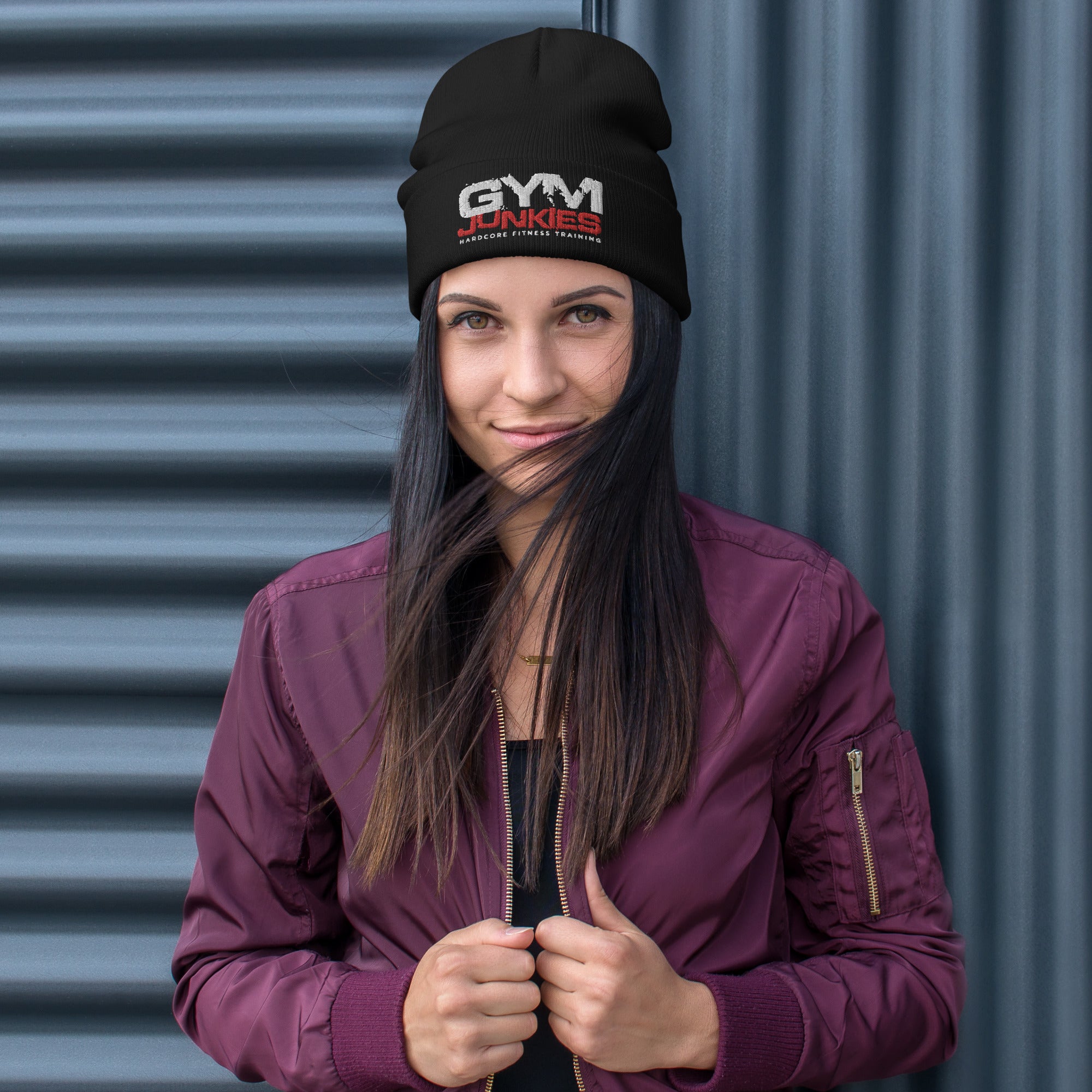 Gym Junkies Embroidered Beanie