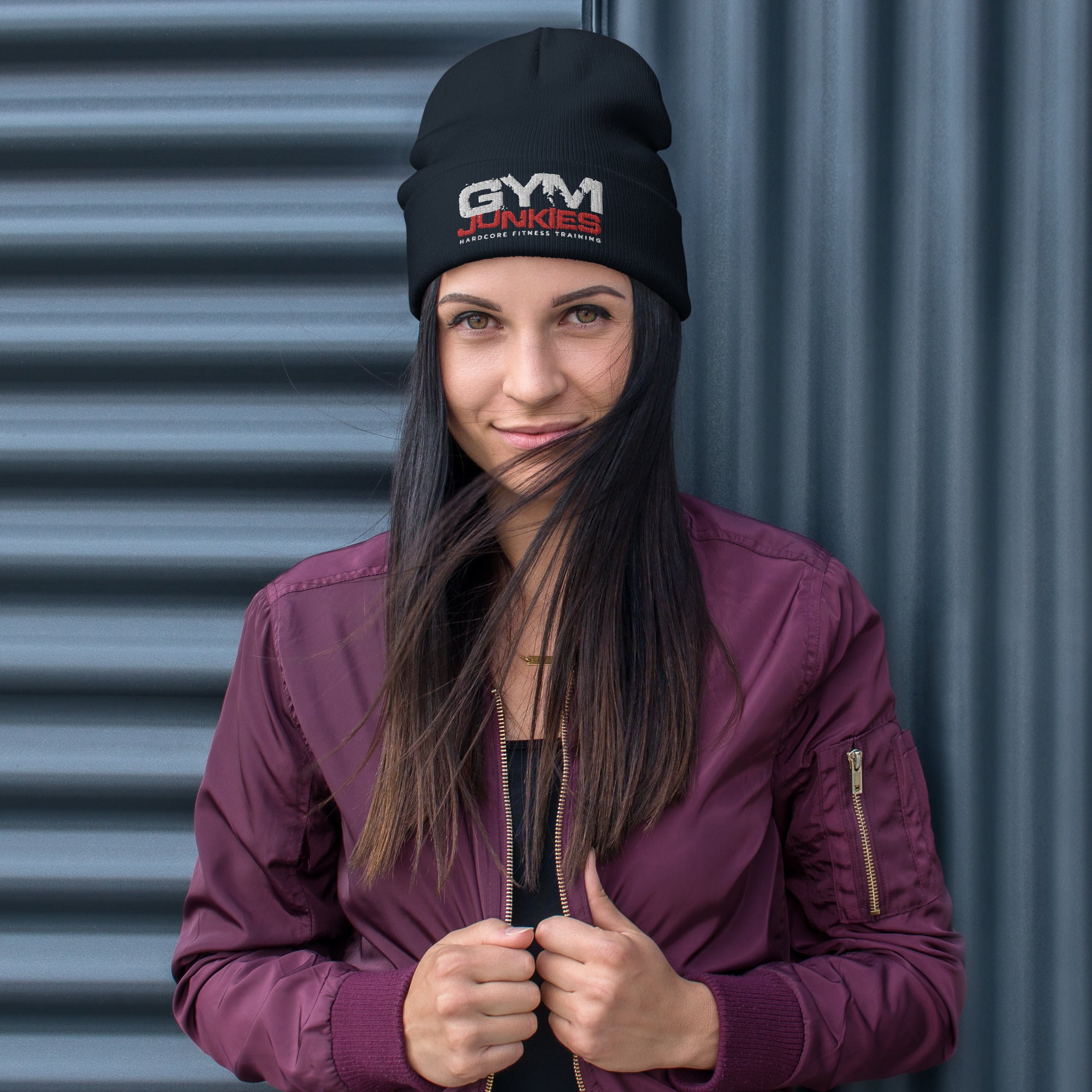 Gym Junkies Embroidered Beanie